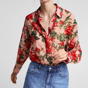 Zara l, flower blouse (Size S)